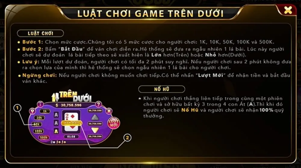 Cách chơi đơn giản và nhận thưởng nhanh chóng ở trên dưới Iwin68